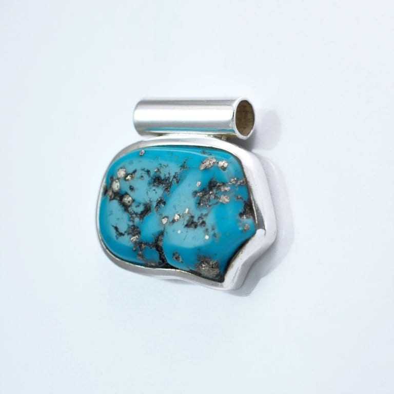 Pendant with turquoise made of 925 silver