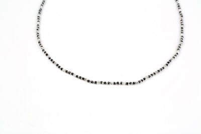 Necklace with silver plates and spinel made of 925 silver