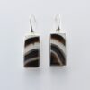 Earrings with agate made of 925 silver