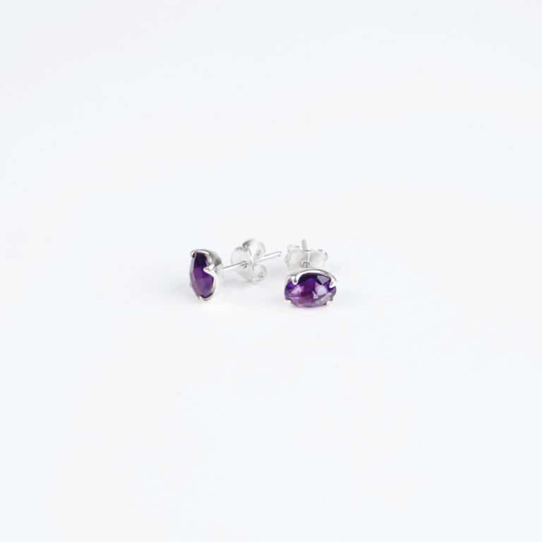 Ohrringe Stecker mit Amethyst