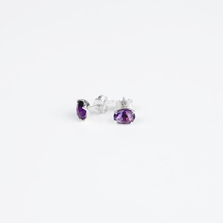 Ohrringe Stecker mit Amethyst