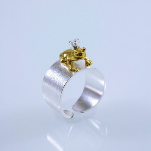 Ring Silber/Gold Froschkönig