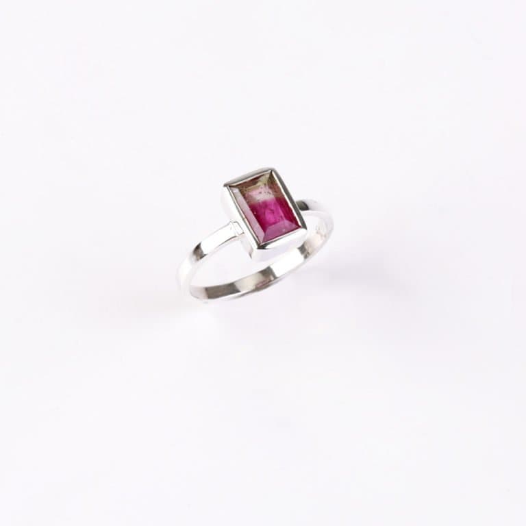 Ring Silber mit Melonenturmalin