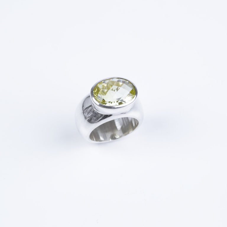 Ring Silber mit Gelben Quarz