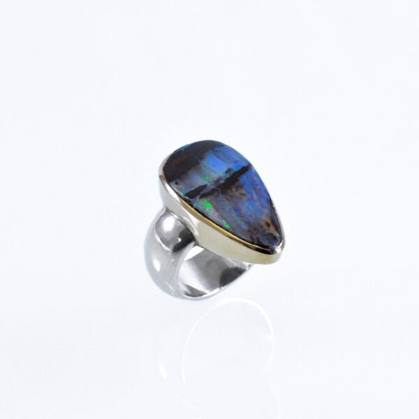 Ring Silber/Gold mit Opal
