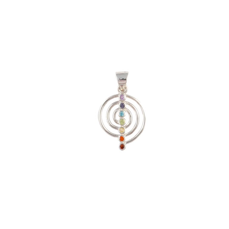 Anhänger Silber Motiv Chakra mit Stein