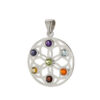Pendant Mandala with Chakra Stones made of 925 Silver - Image 2