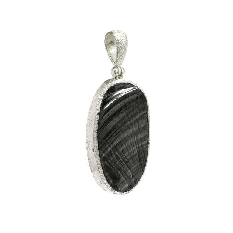 Pendant with shungite made of 925 silver