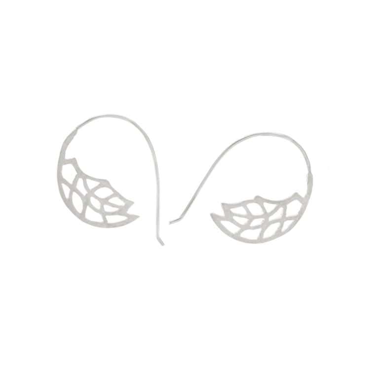 Ohrhänger stilisiertes Blatt aus 925 Silber