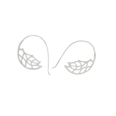 Earrings stylized leaf made of 925 silver