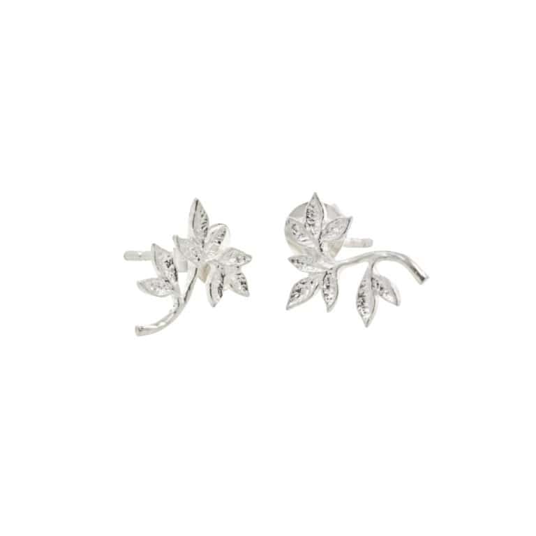 Ohrstecker Blätter aus 925 Silber