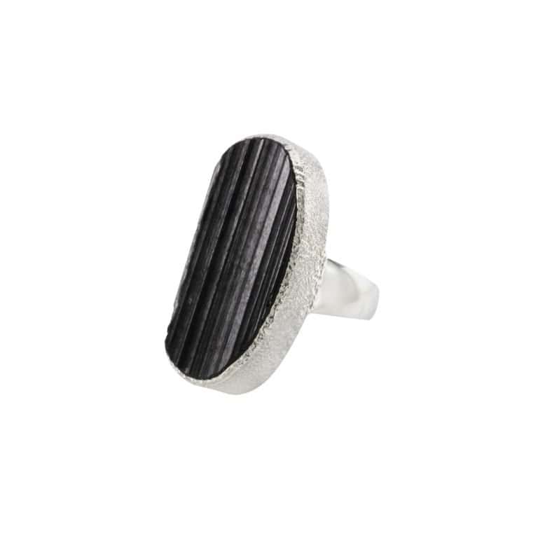 Ring mit Schwarzem Turmalin aus 925 Silber