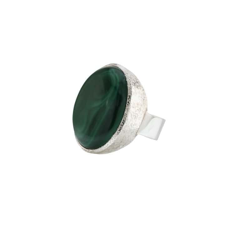 R-ST-046 | Ring mit Malachit aus 925 Silber