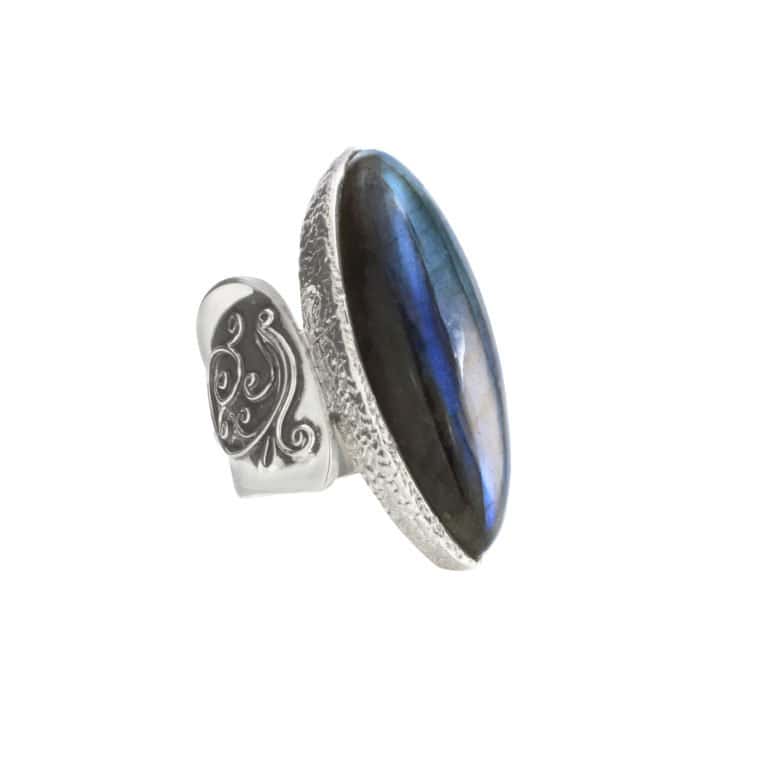 R-ST-048 | Ring with labradorite made of 925 silver - Image 2