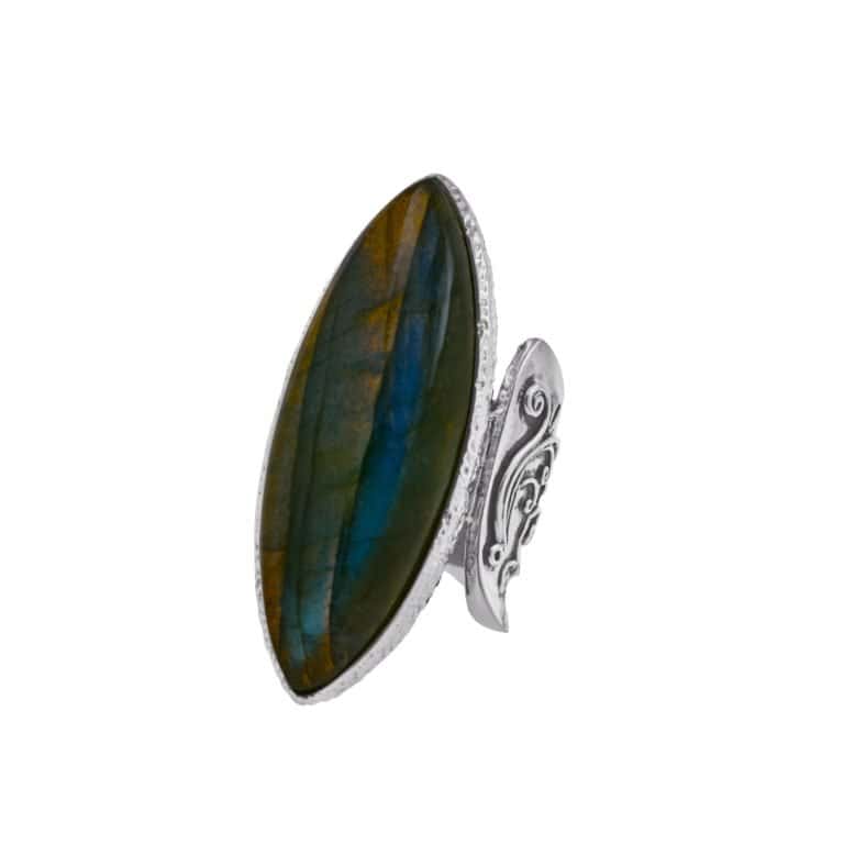 R-ST-048 | Ring with labradorite made of 925 silver - Image 3
