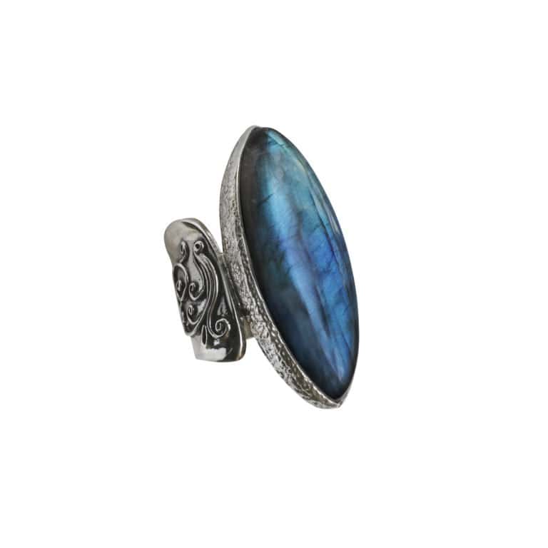R-ST-048 | Ring with labradorite made of 925 silver - Image 4