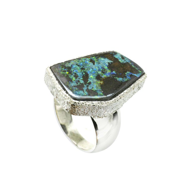 Ring mit Boulderopal aus 925 Silber
