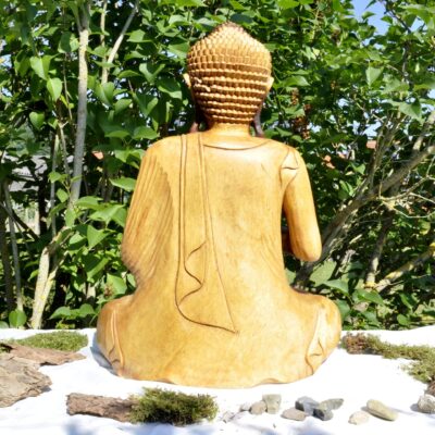 Buddha aus Mahagoni – Bild 2