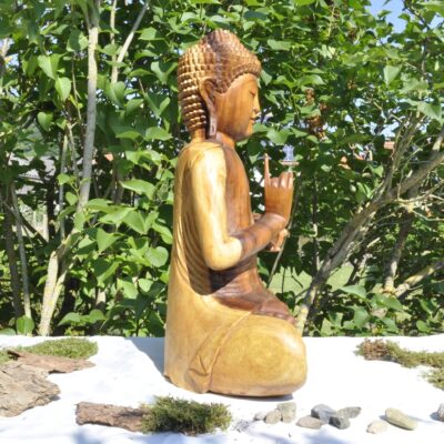 Buddha aus Mahagoni – Bild 3