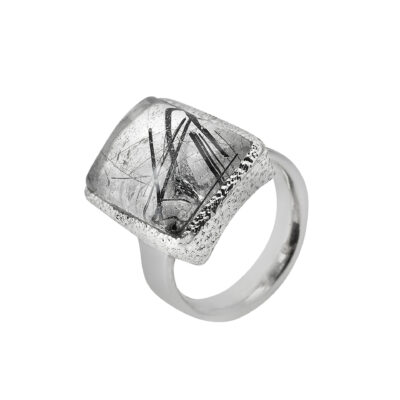 Ring mit Turmalinquarz aus 925 Silber