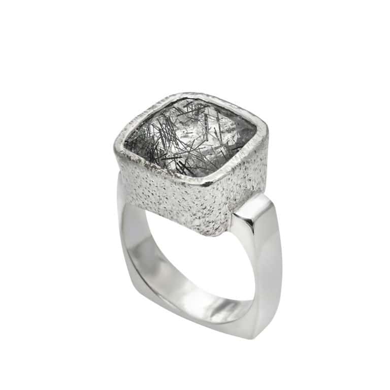 Ring mit Turmalinquarz aus 925 Silber