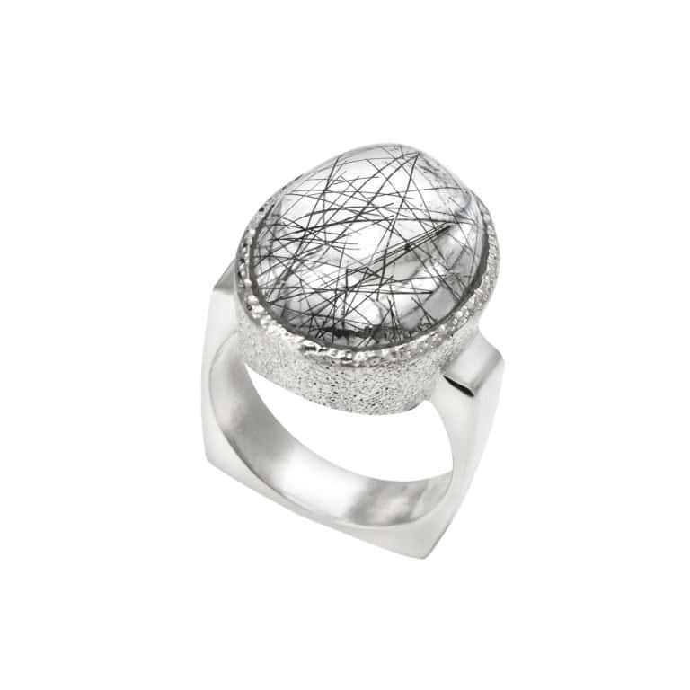 Ring mit Turmalinquarz aus 925 Silber