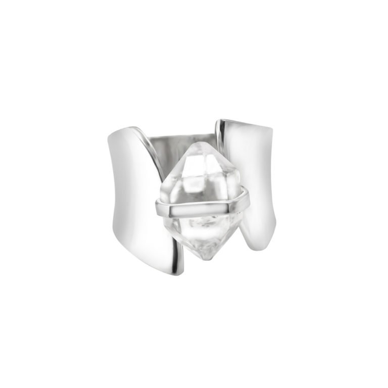 Ring mit Herkimer Diamant aus 925 Silber
