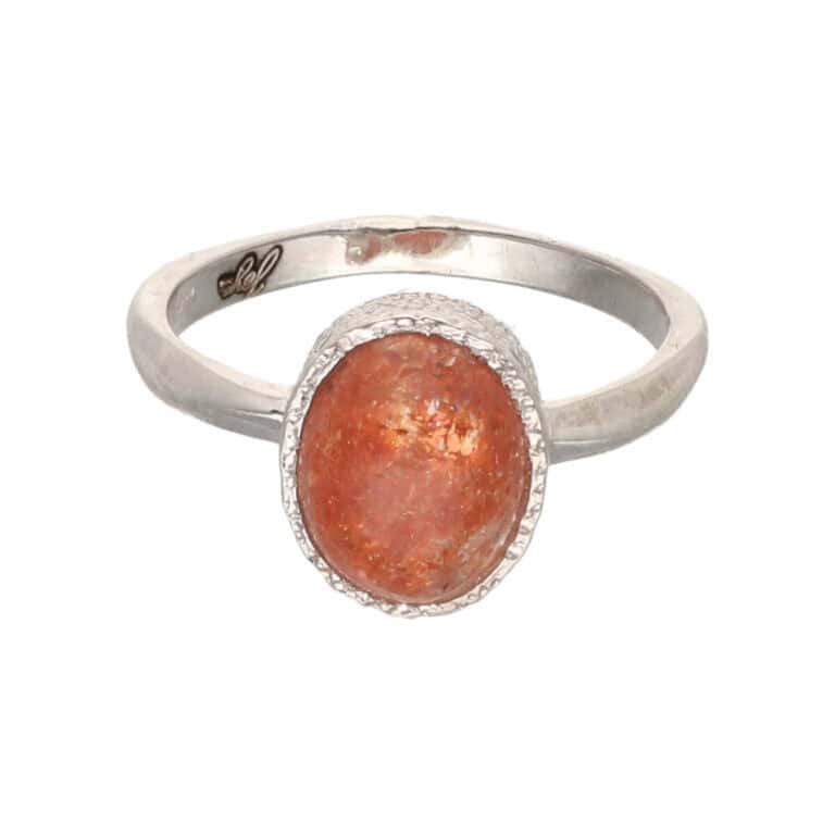 Ring mit Sonnenstein aus 925 Silber