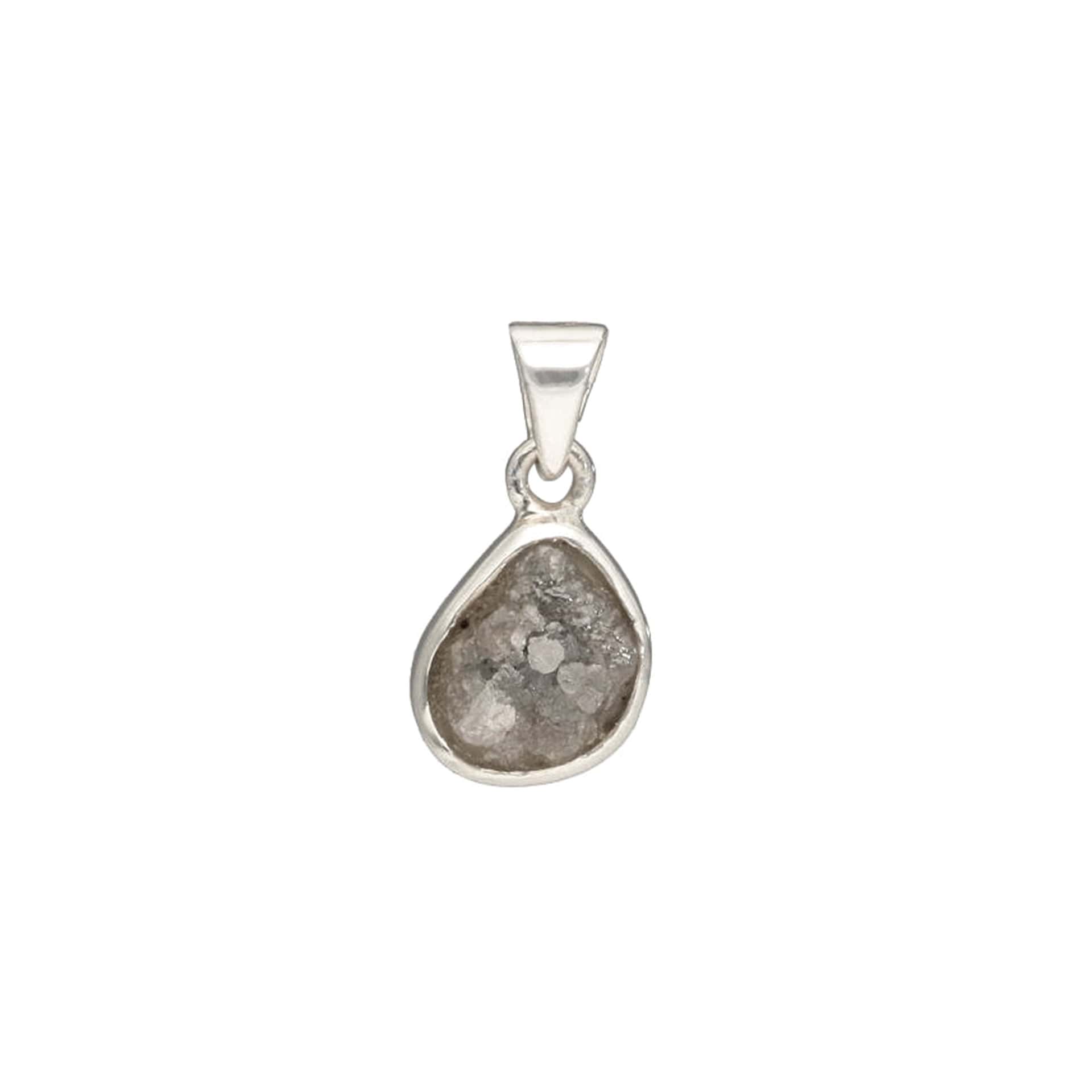 Pendant with rough diamond made of 925 silver