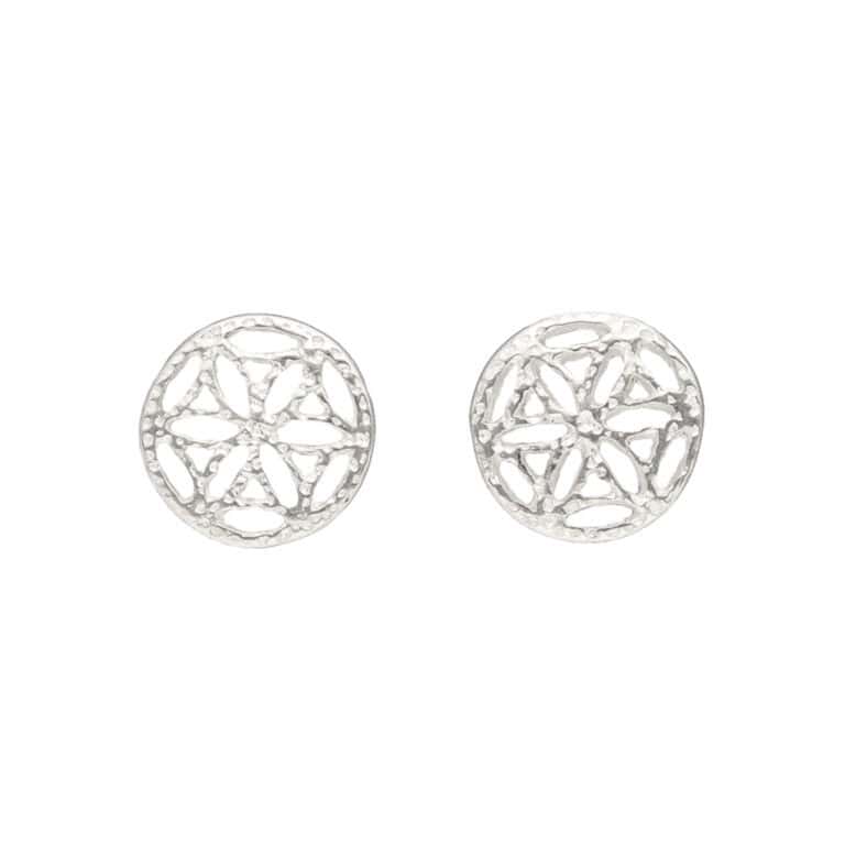 Ohrstecker Blume des Lebens aus 925 Silber