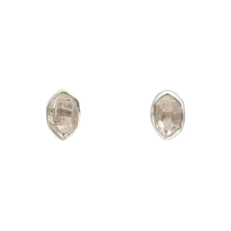 Ohrstecker mit Herkimer Diamant aus 925 Silber