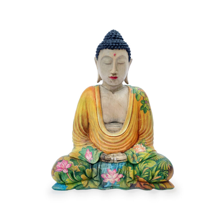 Buddha Handbemalt aus Krokodilholz