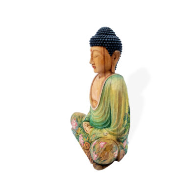 Buddha Hand Painted Crocodile Wood - Image 3