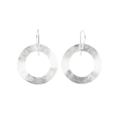 Earrings with ring made of 925 silver