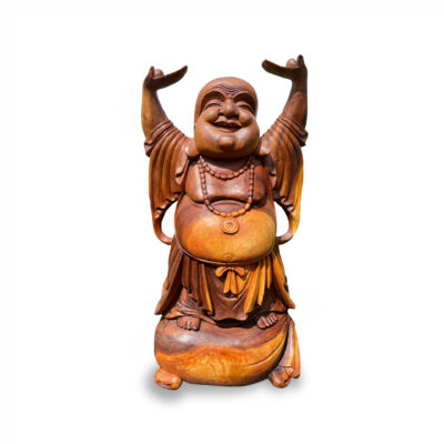 Happy Buddha made of Suar wood