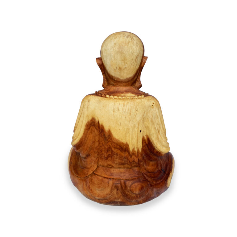 Buddha Mönch aus Mahagoni – Bild 3