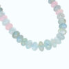 Necklace with aquamarine and morganite made of 925 silver
