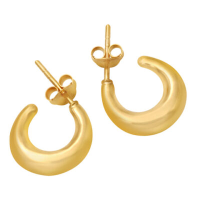 Hoop earrings made of 925 silver 1.5 micron gold-plated