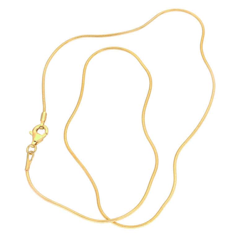 Necklace made of 925 silver, 1.5 micron gold-plated