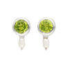 Set mit Peridot & Perle aus 925 Silber – Bild 2