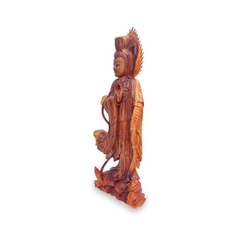Buddha aus Mahagoni - groß – Bild 2
