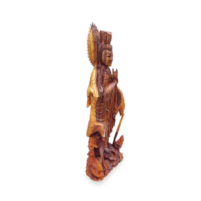 Buddha aus Mahagoni - groß – Bild 3