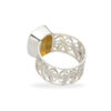 Ring with opal & flower of life made of 925 silver - Image 2