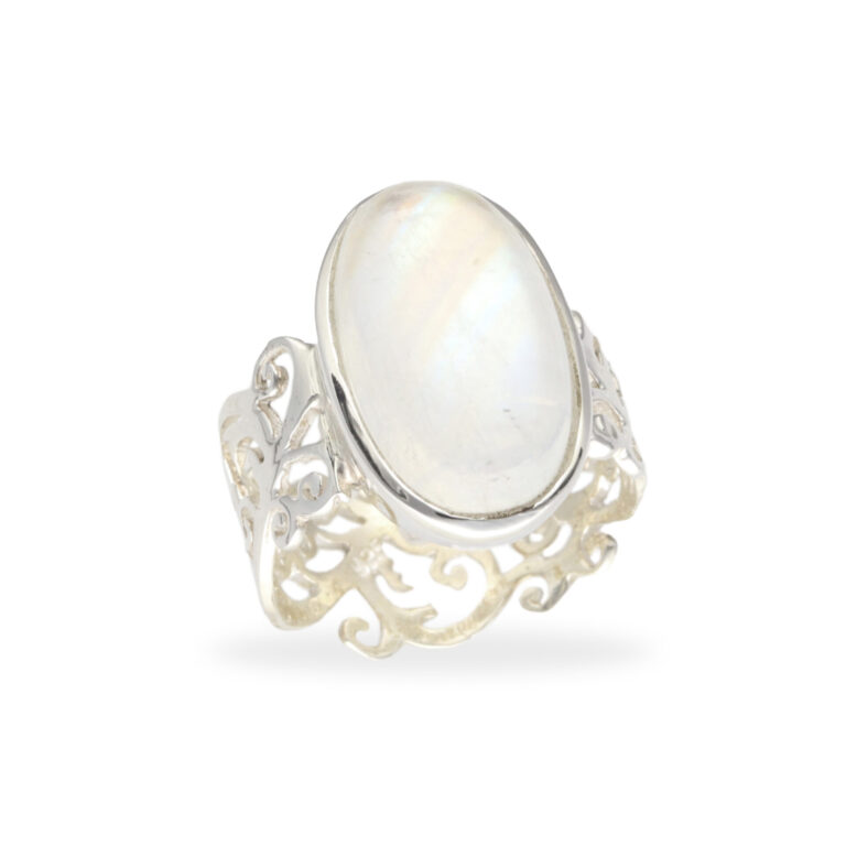 Ring mit Mondstein aus 925 Silber -Größe 52
