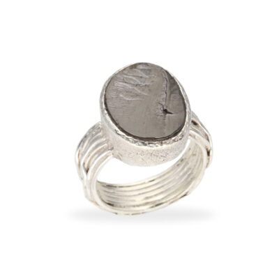 Ring mit Schungit aus 925 Silber – Bild 3