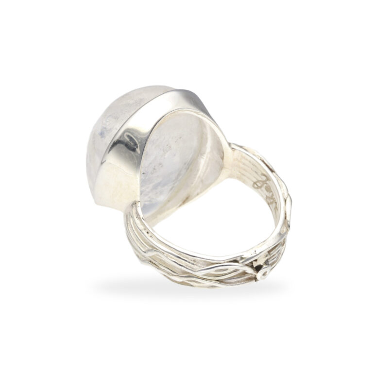 Ring mit Wasserkristall aus 925 Silber – Bild 2
