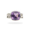 Ring with amethyst made of 925 silver