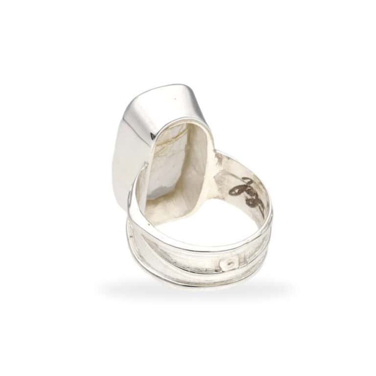 Ring mit Gold-Rutilquarz aus 925 Silber – Bild 3