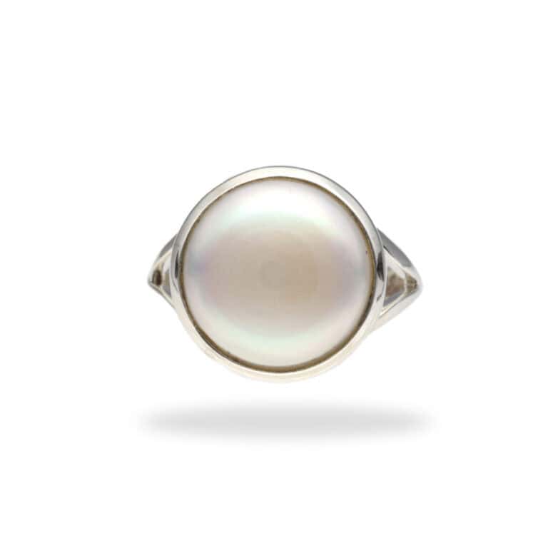 Ring mit Perle aus 925 Silber – Bild 2