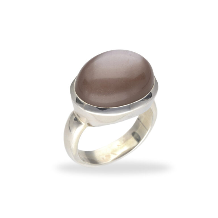 Ring mit Mondstein aus 925 Silber - Größe 59 – Bild 2